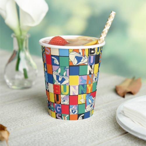 BUGS BUNNY Colorful Name and Face Checker Paper Cups