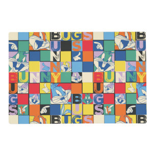 BUGS BUNNY™ Colorful Name and Face Checker Placemat