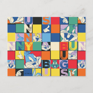 BUGS BUNNY™ Colorful Name and Face Checker Postcard