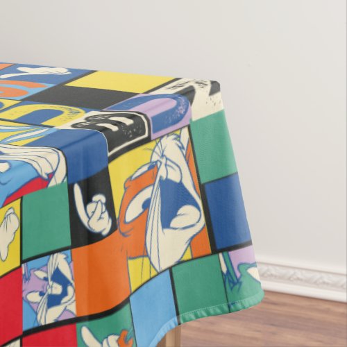 BUGS BUNNY Colorful Name and Face Checker Tablecloth