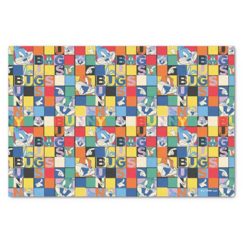 BUGS BUNNY Colorful Name and Face Checker Tissue Paper