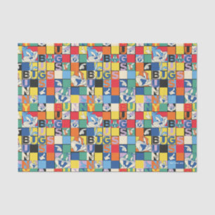 BUGS BUNNY™ Colorful Name and Face Checker Tissue Paper