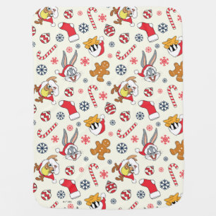BUGS BUNNY™, DAFFY DUCK™ & Lola Christmas Pattern Baby Blanket