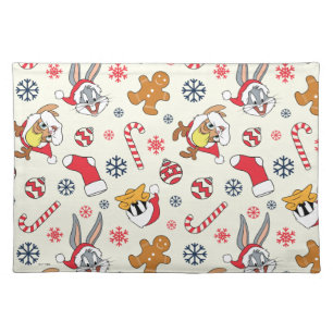 BUGS BUNNY™, DAFFY DUCK™ & Lola Christmas Pattern Cloth Placemat