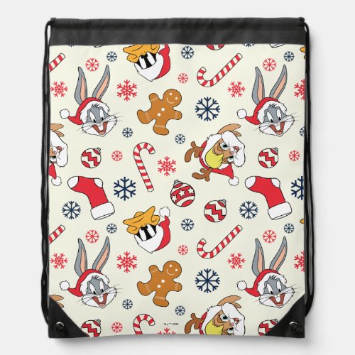 BUGS BUNNY™, DAFFY DUCK™ &amp; Lola Christmas Pattern Drawstring Bag