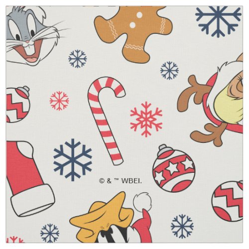 BUGS BUNNY™, DAFFY DUCK™ &amp; Lola Christmas Pattern Fabric