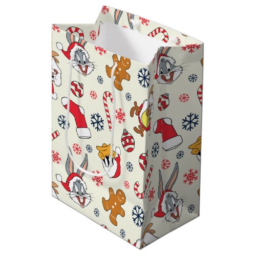 BUGS BUNNY™, DAFFY DUCK™ &amp; Lola Christmas Pattern Medium Gift Bag