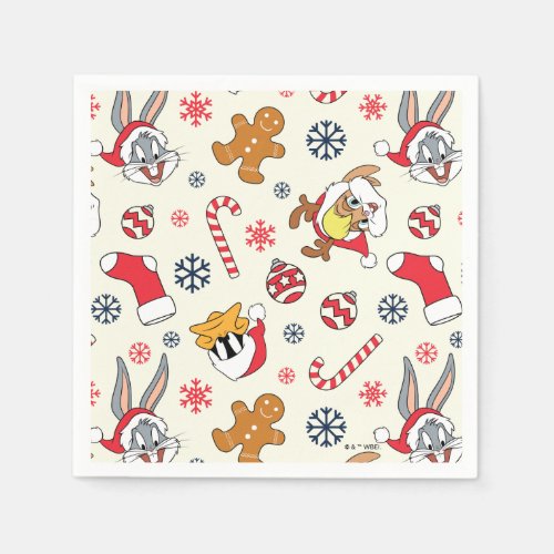 BUGS BUNNY™, DAFFY DUCK™ &amp; Lola Christmas Pattern Napkins