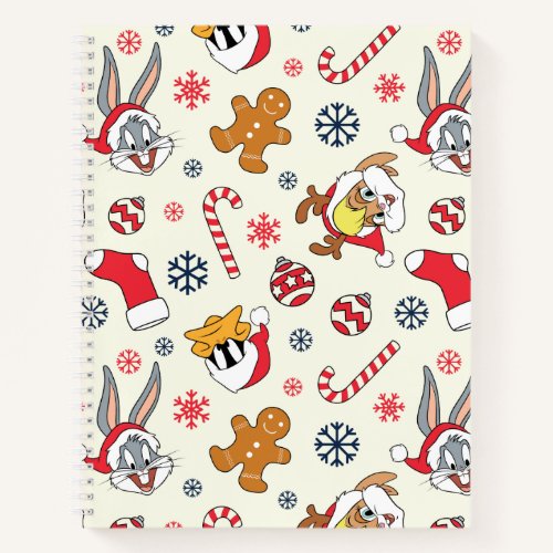 BUGS BUNNY™, DAFFY DUCK™ &amp; Lola Christmas Pattern Notebook