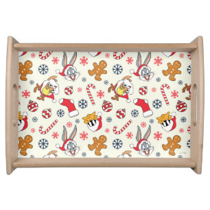 BUGS BUNNY™, DAFFY DUCK™ & Lola Christmas Pattern Serving Tray