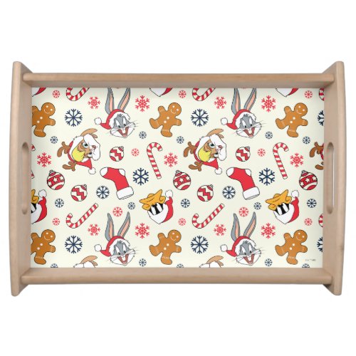 BUGS BUNNY™, DAFFY DUCK™ &amp; Lola Christmas Pattern Serving Tray