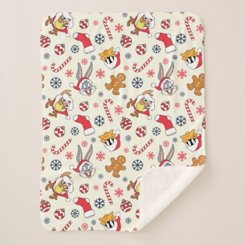 BUGS BUNNY™, DAFFY DUCK™ &amp; Lola Christmas Pattern Sherpa Blanket