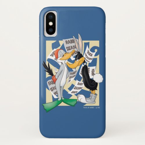 BUGS BUNNY  DAFFY DUCK Ready For Hunting Season iPhone X Case
