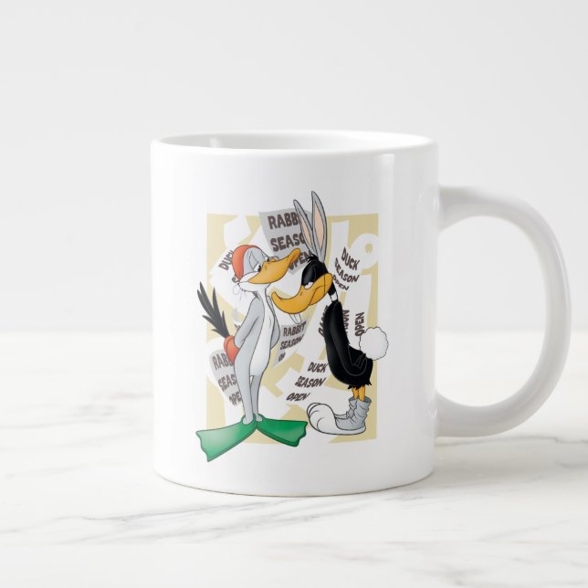 BUGS BUNNY™ & DAFFY DUCK™ Ready For Hunting Season Giant Coffee Mug (Right)