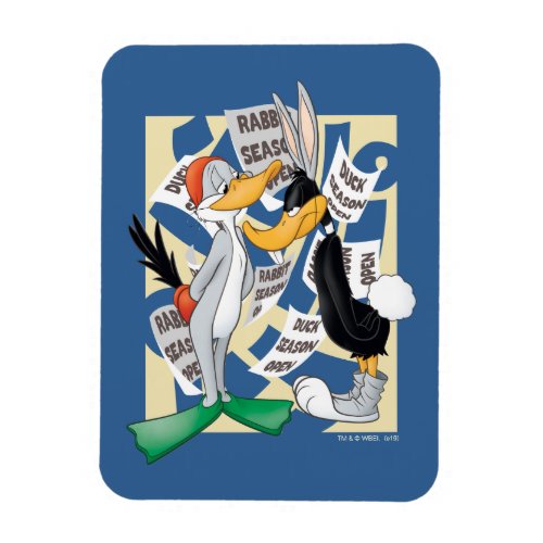 BUGS BUNNY  DAFFY DUCK Ready For Hunting Season Magnet