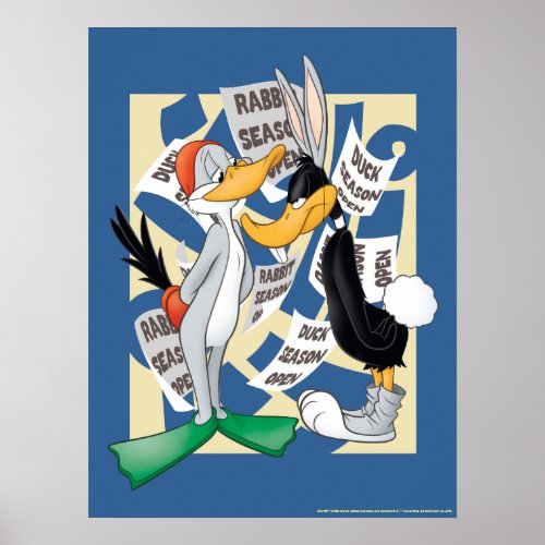 BUGS BUNNY  DAFFY DUCK Ready For Hunting Season Poster