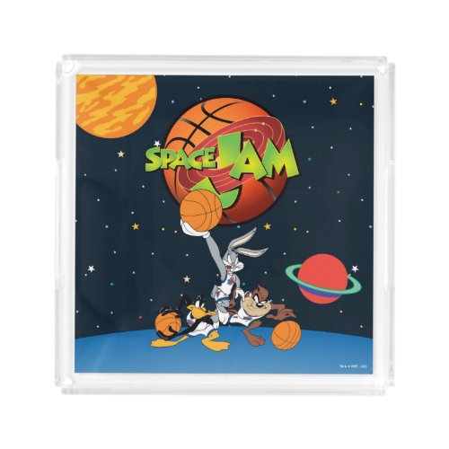 BUGS BUNNY DAFFY DUCK  TAZ SPACE JAM Logo Acrylic Tray