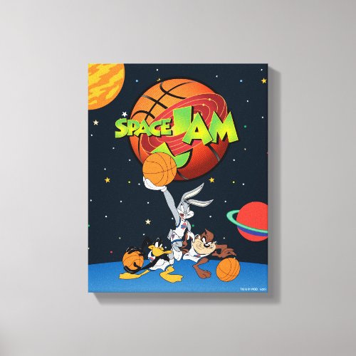 BUGS BUNNY DAFFY DUCK  TAZ SPACE JAM Logo Canvas Print