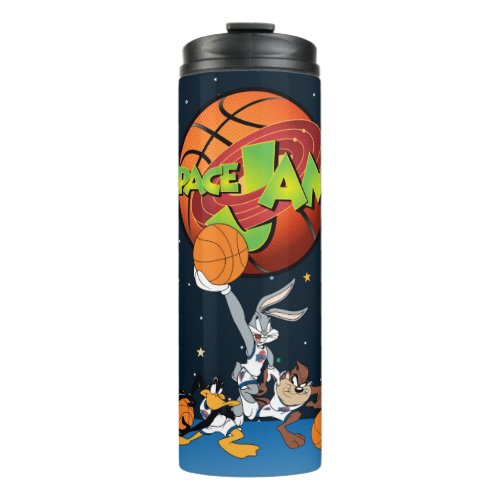 BUGS BUNNY DAFFY DUCK  TAZ SPACE JAM Logo Thermal Tumbler