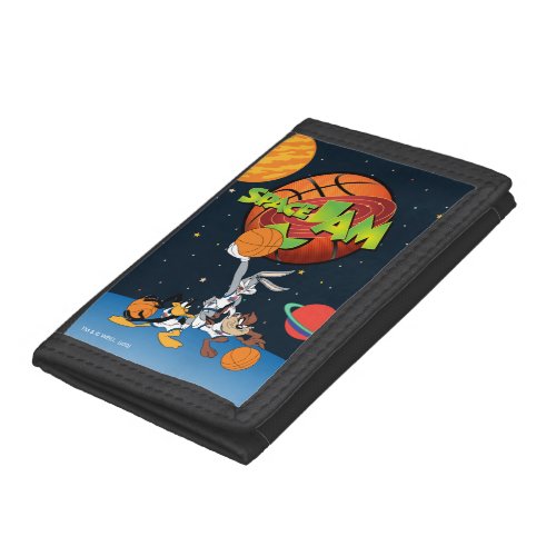 BUGS BUNNY DAFFY DUCK  TAZ SPACE JAM Logo Trifold Wallet