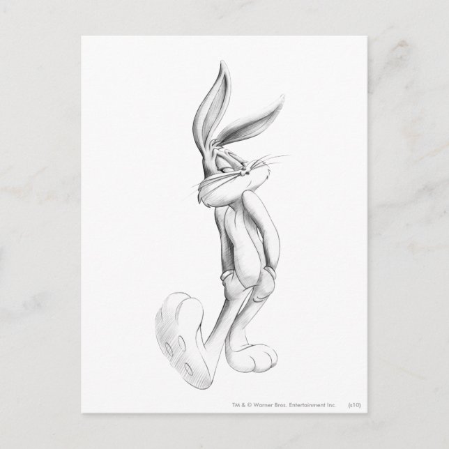 BUGS BUNNY™ Drawing Postcard (Front)