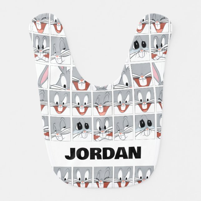 BUGS BUNNY™ Expression Blocks Baby Bib (Front)