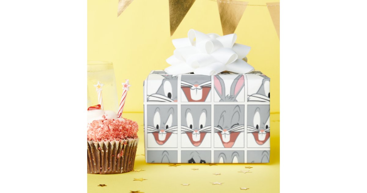 BUGS BUNNY™ Expression Blocks Wrapping Paper | Zazzle