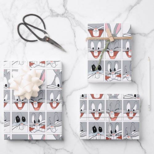 BUGS BUNNY Expression Blocks Wrapping Paper Sheets