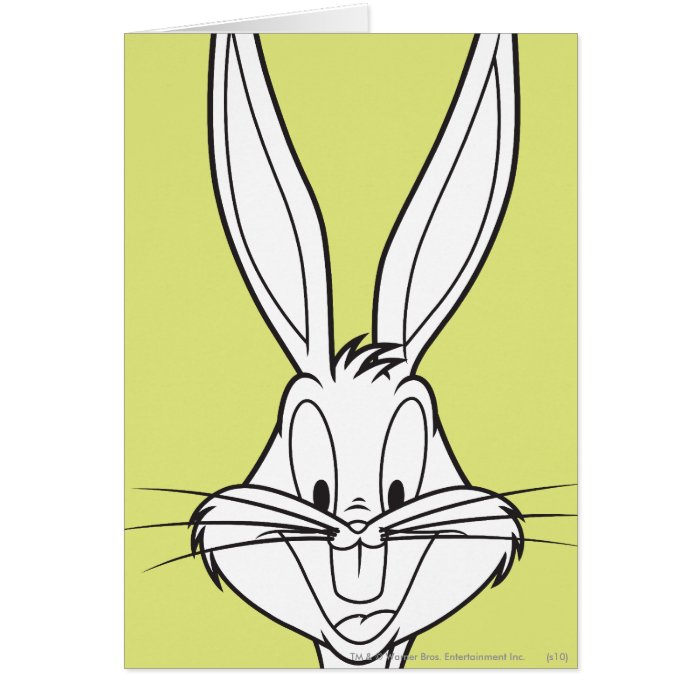 Bugs Bunny Face Smiling Card