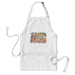 BUGS BUNNY™ Floral Embroidery Graphic Adult Apron