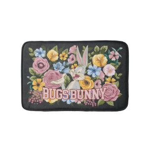 BUGS BUNNY™ Floral Embroidery Graphic Bath Mat
