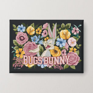 BUGS BUNNY™ Floral Embroidery Graphic Button