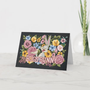 BUGS BUNNY™ Floral Embroidery Graphic Card