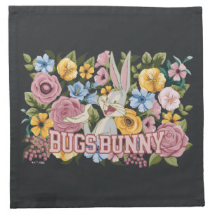 BUGS BUNNY™ Floral Embroidery Graphic Cloth Napkin