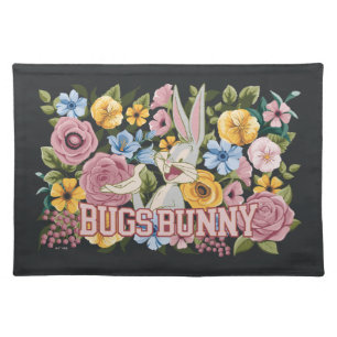BUGS BUNNY™ Floral Embroidery Graphic Cloth Placemat