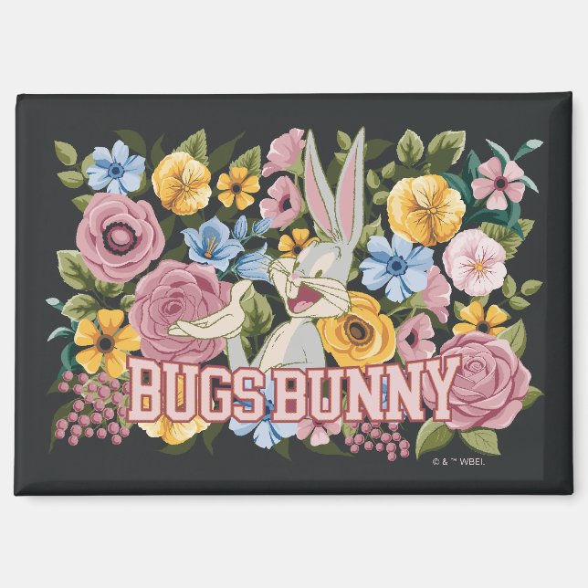 BUGS BUNNY™ Floral Embroidery Graphic Magnet (Front)