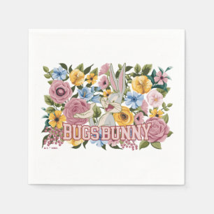 BUGS BUNNY™ Floral Embroidery Graphic Napkins