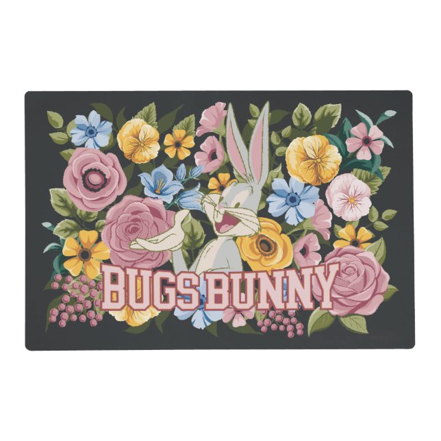 BUGS BUNNY™ Floral Embroidery Graphic Placemat (Front)