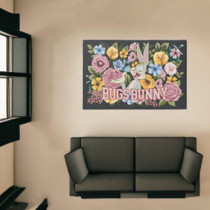 BUGS BUNNY™ Floral Embroidery Graphic Rug