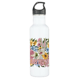 BUGS BUNNY™ Floral Embroidery Graphic Stainless Steel Water Bottle