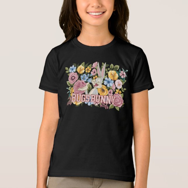 BUGS BUNNY™ Floral Embroidery Graphic Tri-Blend Shirt (Front)