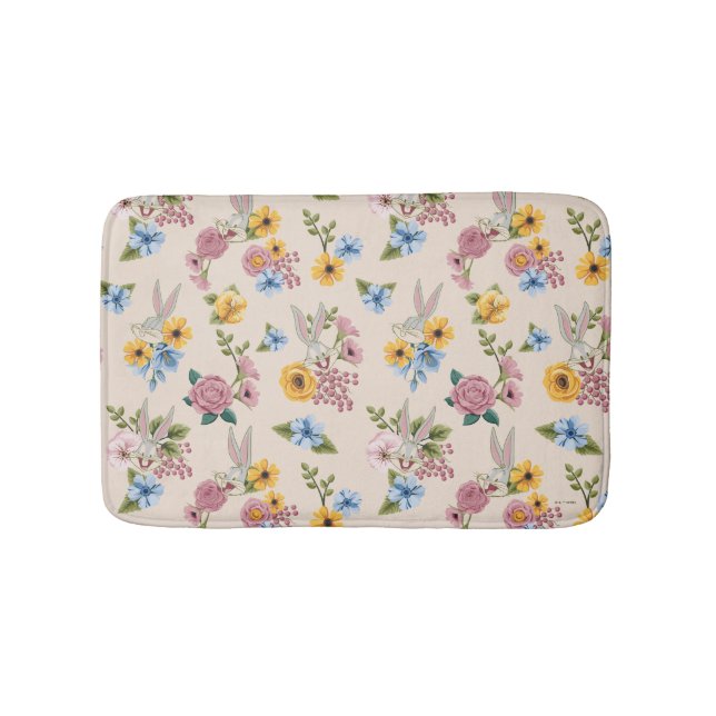 BUGS BUNNY™ Floral Embroidery Pattern Bath Mat (Front)