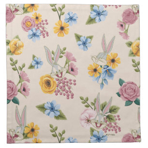 BUGS BUNNY™ Floral Embroidery Pattern Cloth Napkin