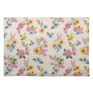 BUGS BUNNY™ Floral Embroidery Pattern Cloth Placemat