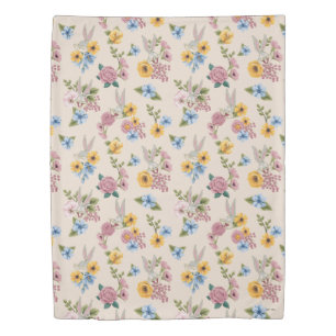 BUGS BUNNY™ Floral Embroidery Pattern Duvet Cover