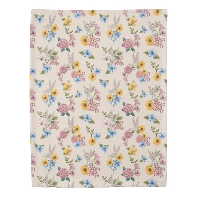 BUGS BUNNY™ Floral Embroidery Pattern Duvet Cover (Front)