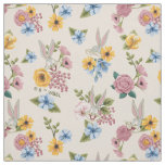 BUGS BUNNY™ Floral Embroidery Pattern Fabric