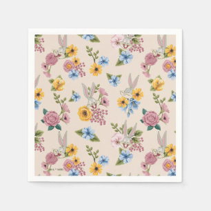 BUGS BUNNY™ Floral Embroidery Pattern Napkins