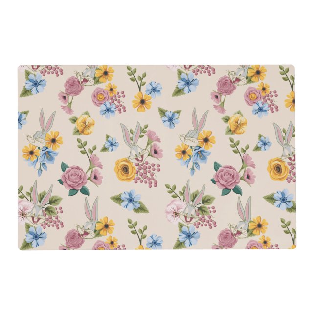 BUGS BUNNY™ Floral Embroidery Pattern Placemat (Front)