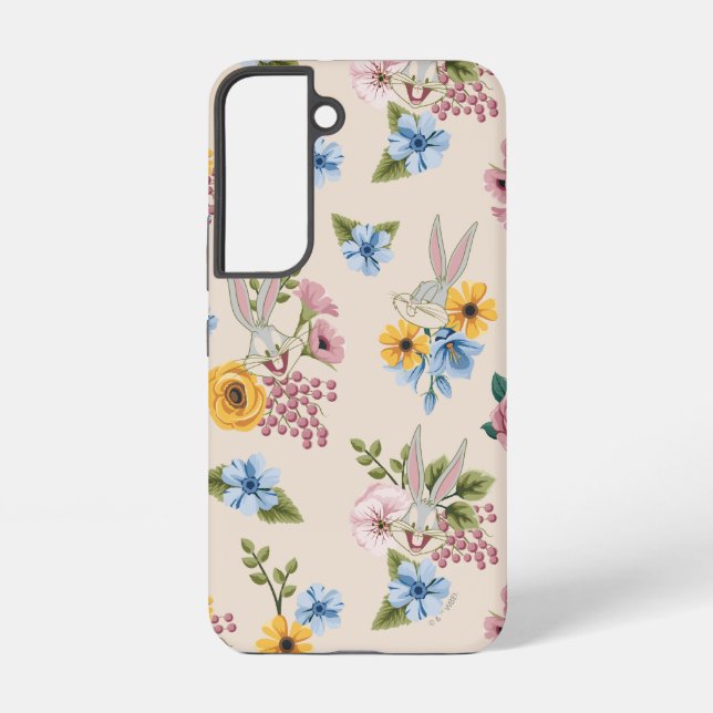 BUGS BUNNY™ Floral Embroidery Pattern Samsung Galaxy Case (Back)